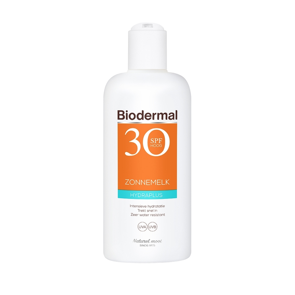 Product afbeelding van Biodermal Hydraplus zonnemelk SPF 30 - 200 ml