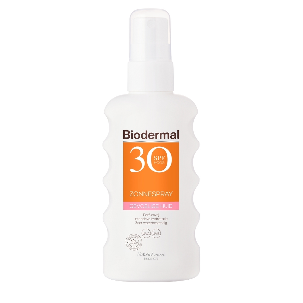 Product afbeelding van Biodermal zonnespray gevoelige huid SPF 30 - 175 ml