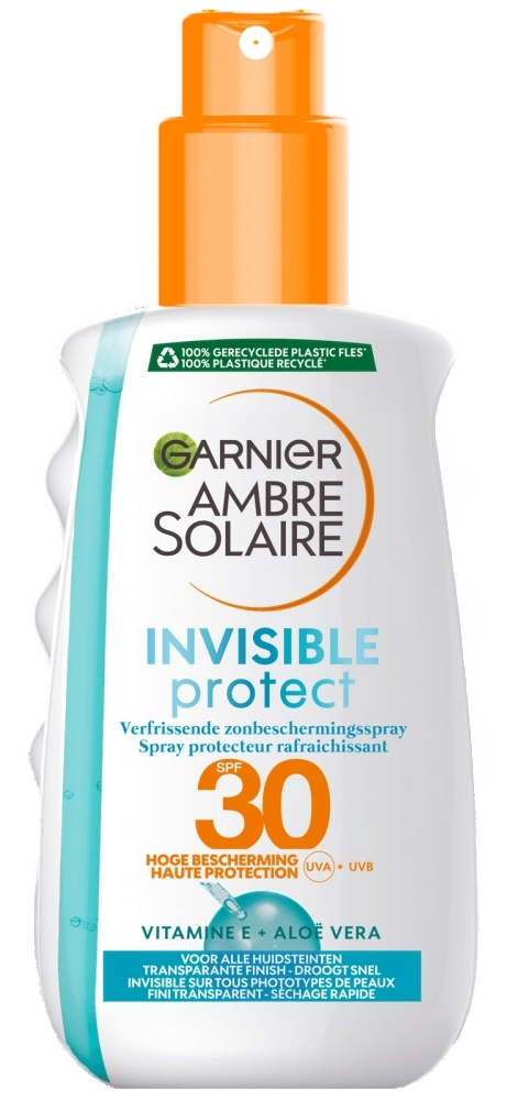 Product afbeelding van Garnier Ambre Solaire Invisible Protect Zonnebrandspray - SPF 30 - 150 ml