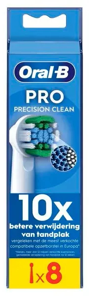 Product afbeelding van Oral-B Pro Precision Clean opzetborstels - wit - 8 stuks