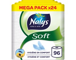 Product afbeelding van Nalys toiletpapier - Soft - wit - 2-laags - 96 rollen