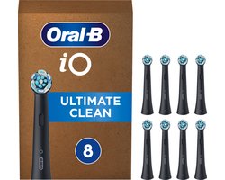 Product afbeelding van Oral-B iO Ultimate Clean opzetborstels - zwart - 8 stuks