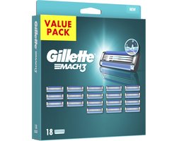 Product afbeelding van Gillette Mach3 scheermesjes - 18 stuks