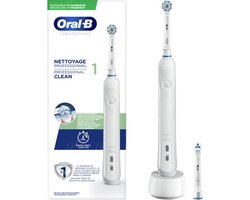 Product afbeelding van Oral-B - Professional Clean 1 - Elektrische Tandenborstel - 2 opzetstukken - 1 oplader