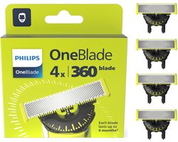 Product afbeelding van Philips OneBlade 360 scheermesjes - 4 stuks - QP440/50