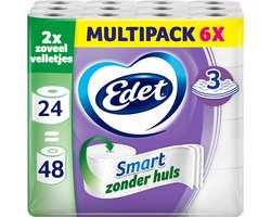 Product afbeelding van Edet Smart toiletpapier - 3-laags - 48 rollen