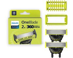 Product afbeelding van Philips OneBlade 360 scheermesjes - 2 stuks - QP624/50