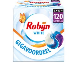 Product afbeelding van Robijn Classics 3-in-1 wascapsules Stralend Wit - White Serum - 120 wasbeurten