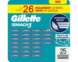 Product afbeelding van Gillette Mach3 scheermesjes - 25 stuks