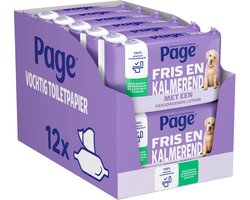 Product afbeelding van Page vochtig toiletpapier Care - 456 velletjes (12 x 38)