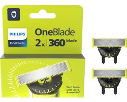 Product afbeelding van Philips OneBlade 360 scheermesjes - 2 stuks - QP420/50