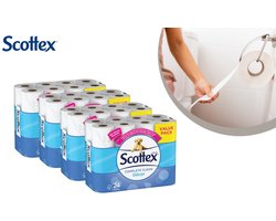 Product afbeelding van Scottex toiletpapier - Classic clean wc papier - 96 rollen