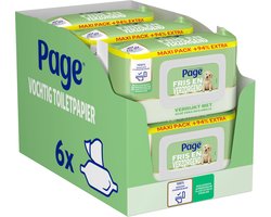 Product afbeelding van Page vochtig toiletpapier - Fris en verzorgend - 444 velletjes