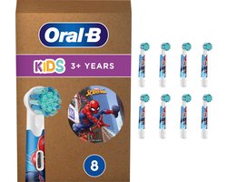 Product afbeelding van Oral-B Spiderman opzetborstels - extra zacht - 8 stuks