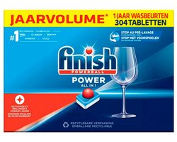 Product afbeelding van Finish Power All-in-1 Regular vaatwastabletten - 304 vaatwastabletten