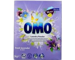 Product afbeelding van Omo Lavendel waspoeder - 100 wasbeurten - 5 kg