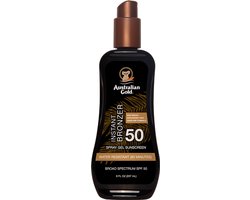 Product afbeelding van Australian Gold SPF 50 spraygel met bronzer - 237 ml