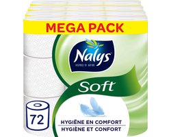 Product afbeelding van Nalys - Soft hybride toiletpapier - 72 rollen - 2 laags