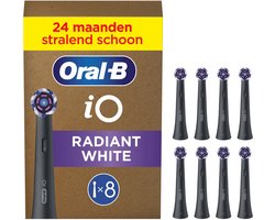 Product afbeelding van Oral-B iO Radiant White Zwart opzetborstels - 8 stuks