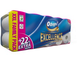 Product afbeelding van Ooops! Toiletpapier Excellence Sensitive - 3-laags - 60 rollen