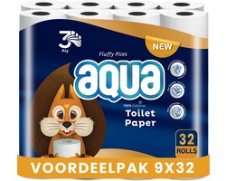Product afbeelding van AQUA toiletpapier - 3-laags - 288 rollen
