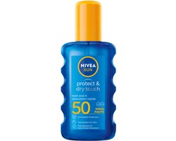 Product afbeelding van NIVEA Sun Protect & Dry Touch Transparante Zonnespray - SPF50 - Waterbestendig - 200 ml
