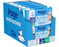 Product afbeelding van Page vochtig toiletpapier - fris en schoon (compleet schoon) - 456 velletjes