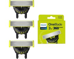 Product afbeelding van Philips OneBlade 360 scheermesjes - 3 stuks - QP430/60