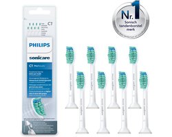 Product afbeelding van Philips Sonicare ProResults HX6018/07 - Opzetborstel - Standaard - 8 stuks - Tandplakverwijdering