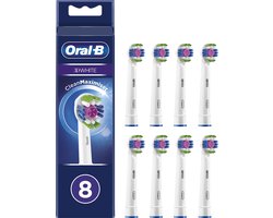 Product afbeelding van Oral-B 3D White - Met CleanMaximiser-technologie - Opzetborstels - 8 Stuks