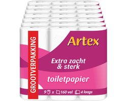 Product afbeelding van Artex toiletpapier - Zacht & sterk - 4-laags - 63 rollen