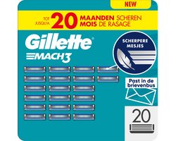 Product afbeelding van Gillette Mach3 scheermesjes - 20 stuks