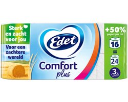Product afbeelding van Edet Comfort Plus toiletpapier - 3 laags - 32 rollen