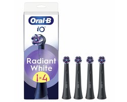 Product afbeelding van Oral-B iO Radiant White Zwart opzetborstels - 4 stuks