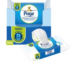 Product afbeelding van Page vochtig toiletpapier - Compleet schoon - 912 velletjes (24 x 38)