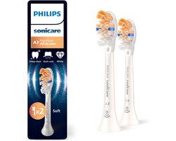 Product afbeelding van Philips Sonicare Premium All-in-One A3 opzetborstels - wit - 2 stuks