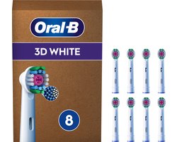 Product afbeelding van Oral-B 3D White Pro opzetborstels - CleanMaximiser - 8 stuks