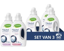 Product afbeelding van Neutral wasmiddel pakket - Kleur & Wol & Fijn - 60 wasbeurten