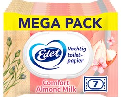 Product afbeelding van Edet vochtig toiletpapier - amandel - 294 velletjes