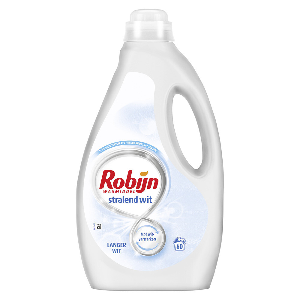 Product afbeelding van Robijn vloeibaar wasmiddel - stralend wit - 60 wasbeurten - 3 l