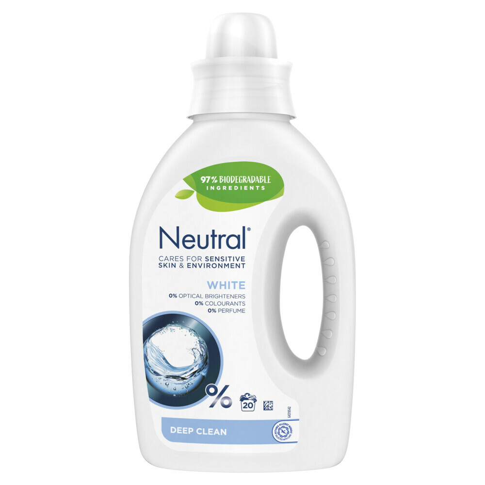 Product afbeelding van Neutral vloeibaar wasmiddel - witte was - 20 wasbeurten - 1 liter