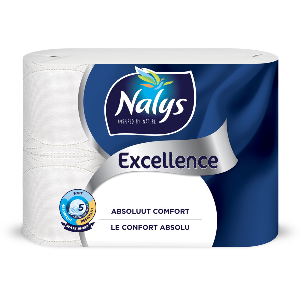 Product afbeelding van Nalys - Excellence Maxi-Vel toiletpapier - 6 rollen - 5 laags