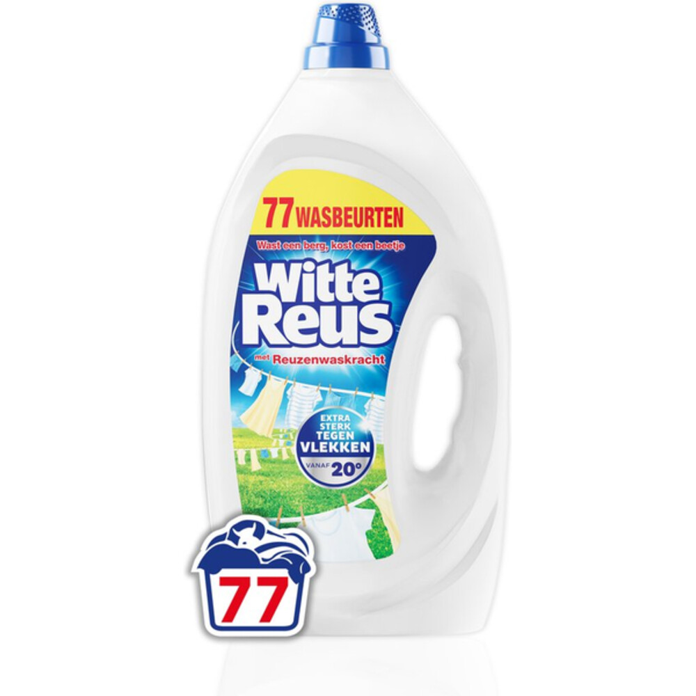 Product afbeelding van Witte Reus vloeibaar wasmiddel gel - witte was - 77 wasbeurten