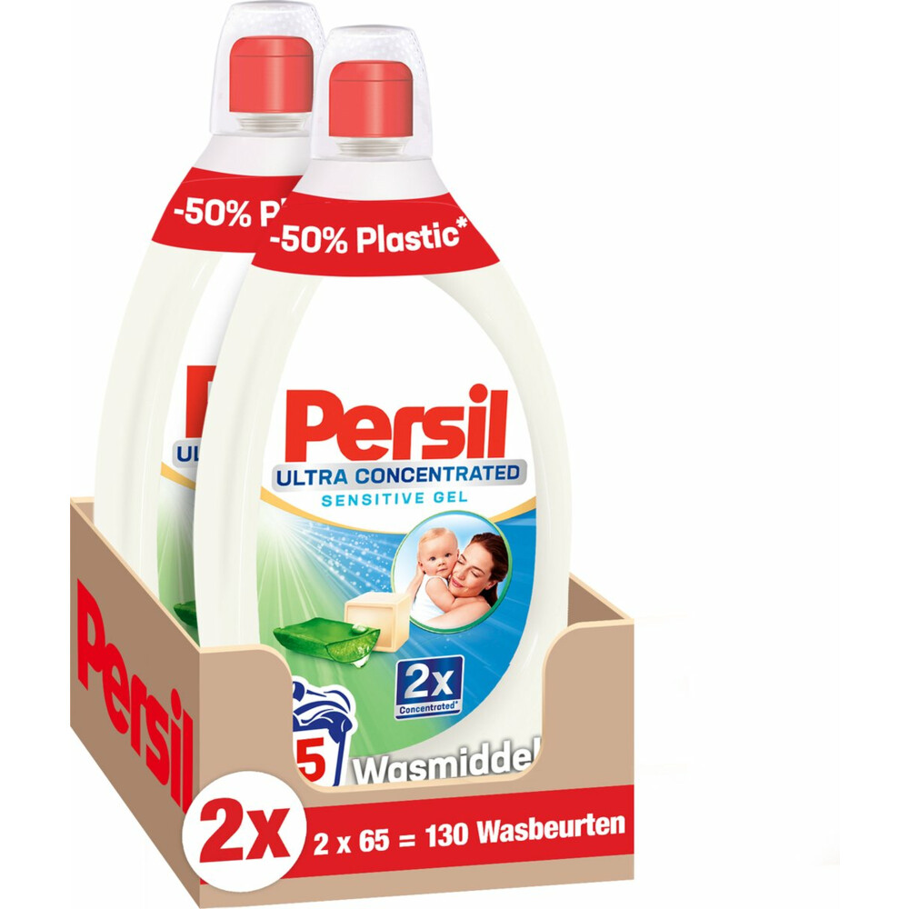 Product afbeelding van Persil wasmiddel gel - sensitive - 130 wasbeurten - 2600 ml