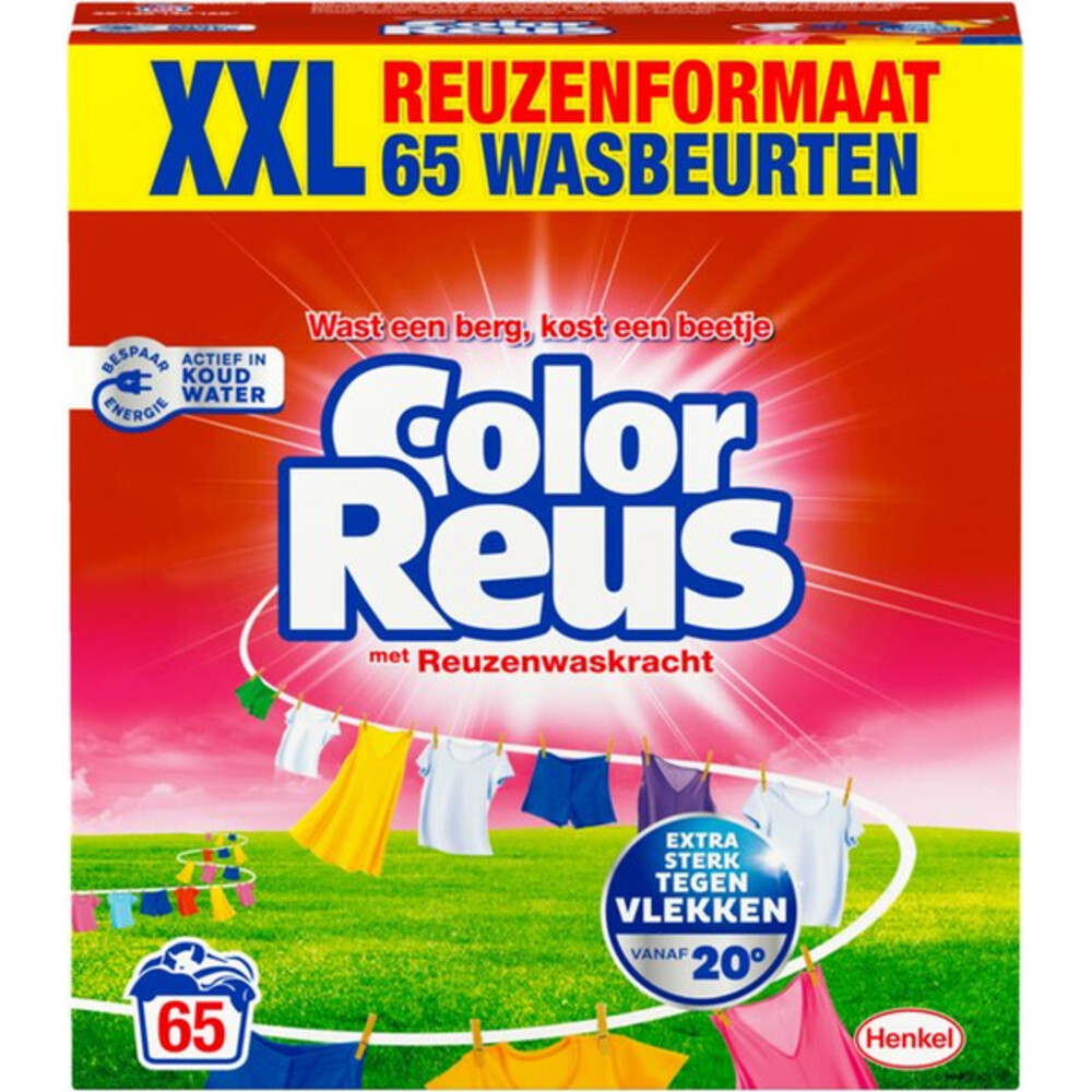 Product afbeelding van Witte Reus waspoeder color - 65 wasbeurten - 3,25 kg