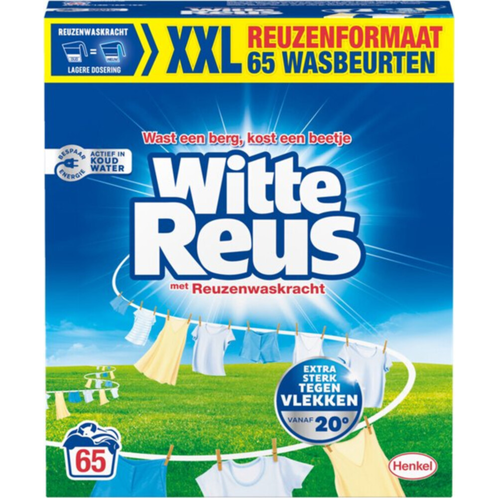 Product afbeelding van Witte Reus waspoeder - witte was - 65 wasbeurten