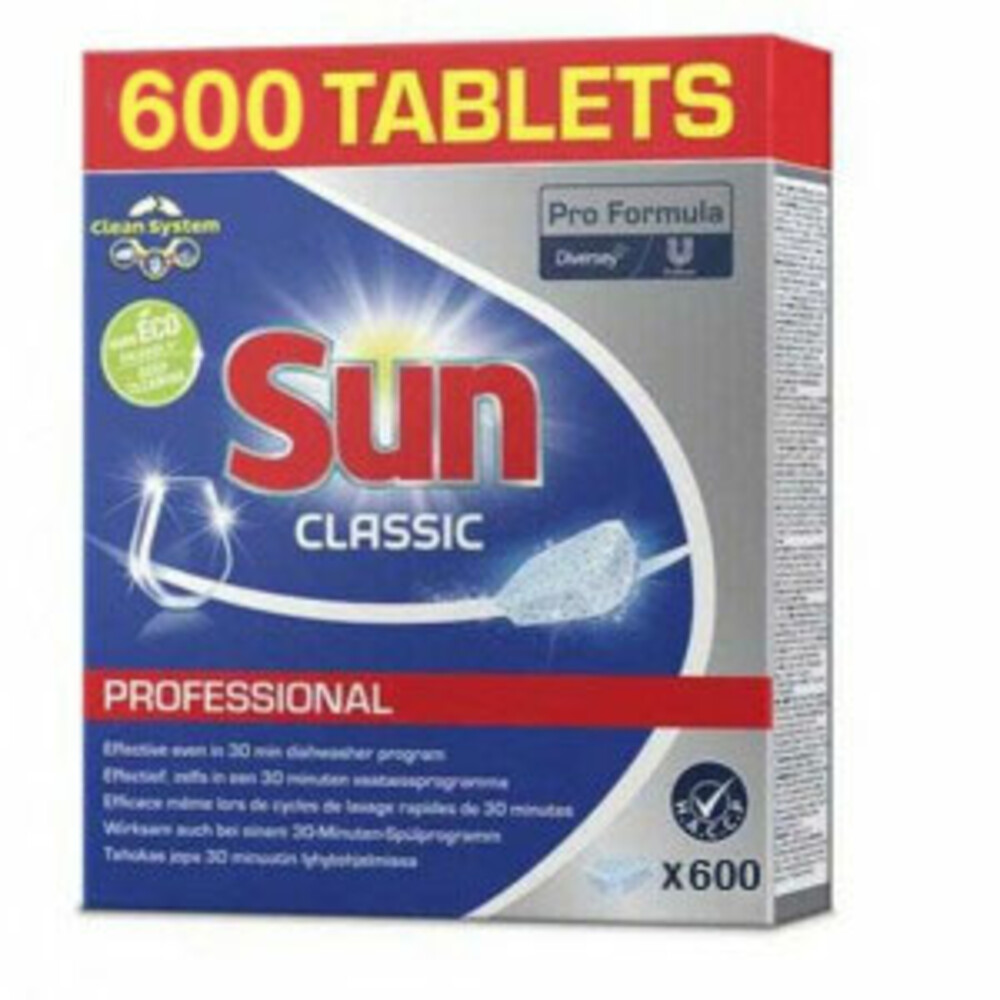 Product afbeelding van Sun Professional vaatwastabletten - classic pro formula - 600 stuks