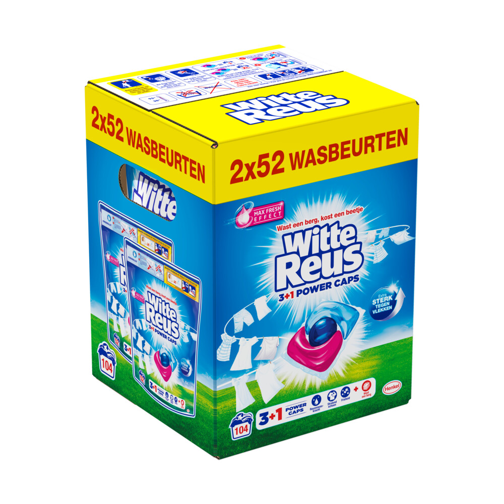 Product afbeelding van Witte Reus wascapsules powercaps - 104 wasbeurten