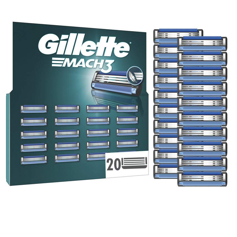 Product afbeelding van Gillette Mach3 scheermesjes - 20 stuks