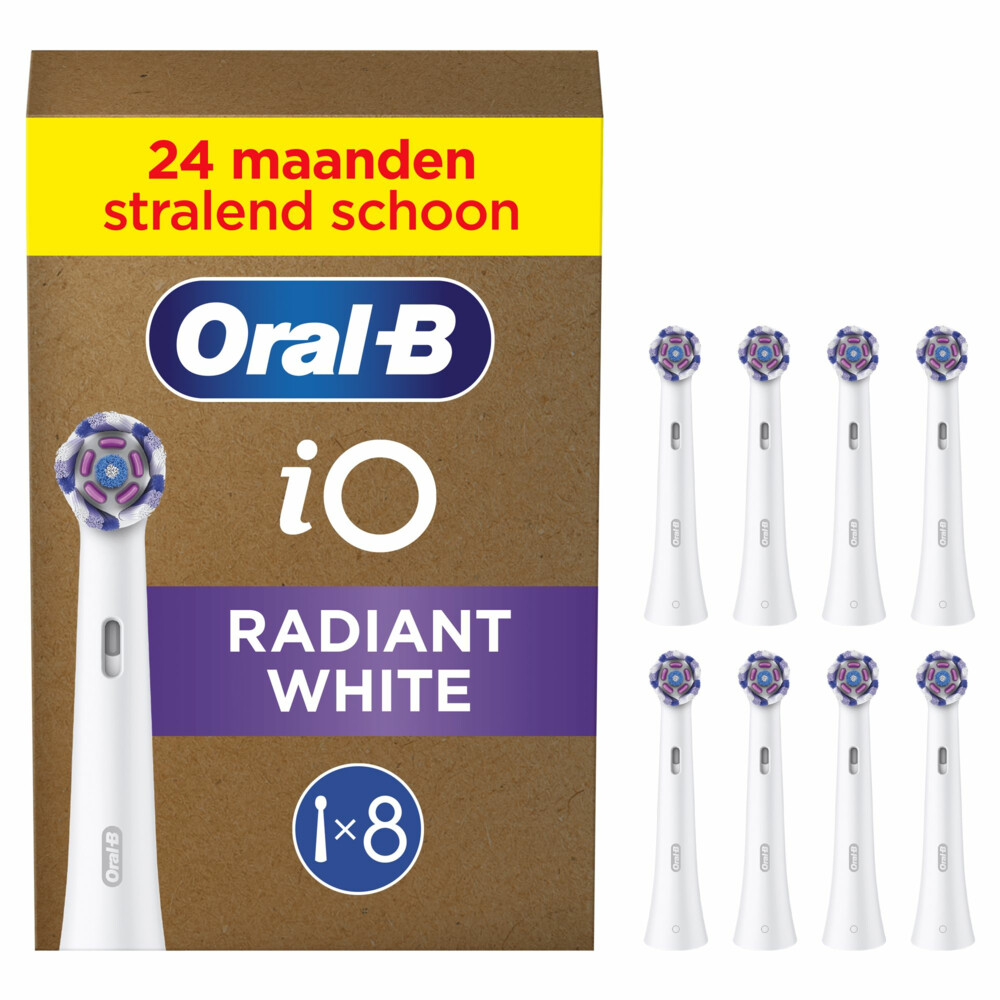 Product afbeelding van Oral-B iO Series Radiant White opzetborstels - 8 stuks
